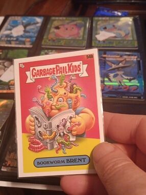 Garbage Pail Kids Bookworm Brent Trading Card - Pink/Yellow